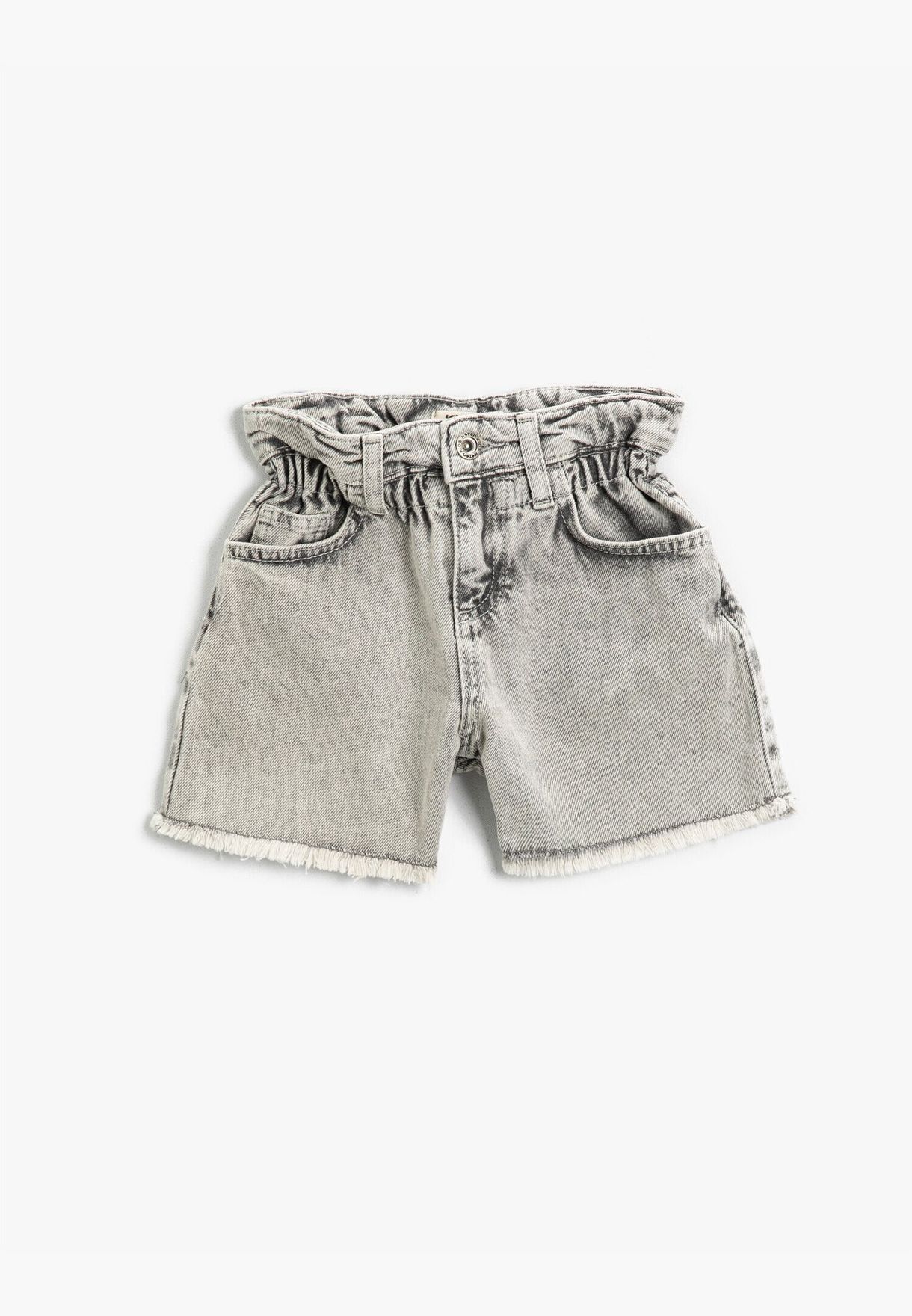 Basic Jean Shorts Cotton Drawstring