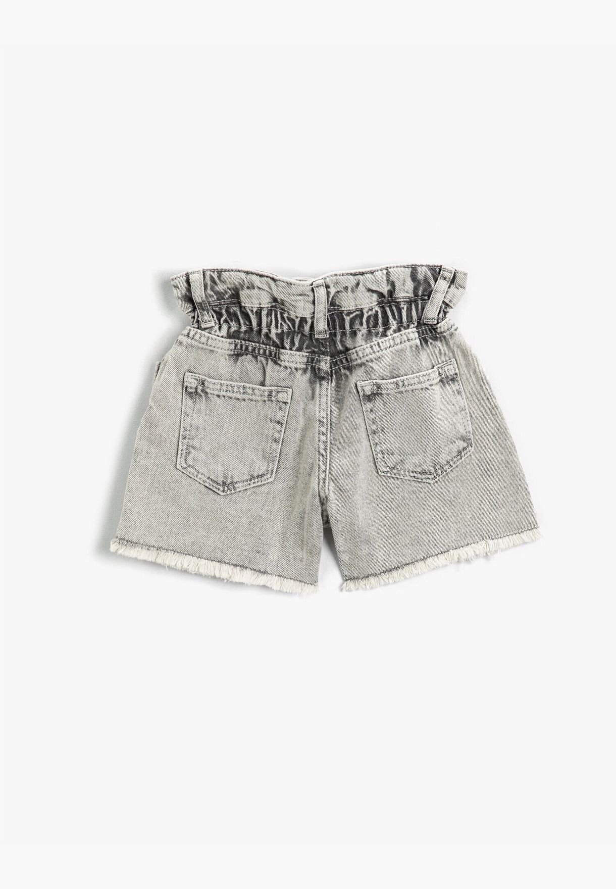 Basic Jean Shorts Cotton Drawstring