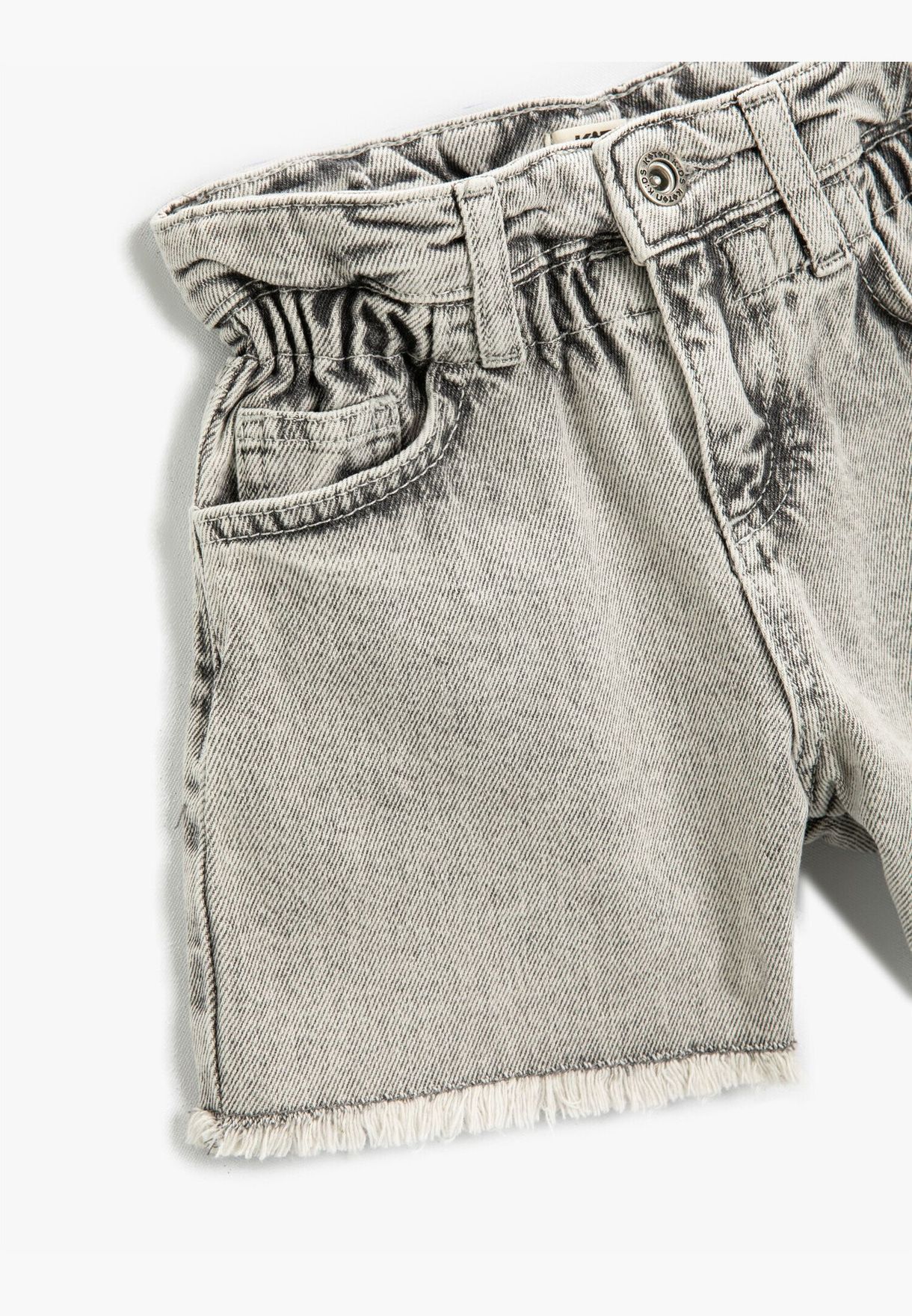 Basic Jean Shorts Cotton Drawstring