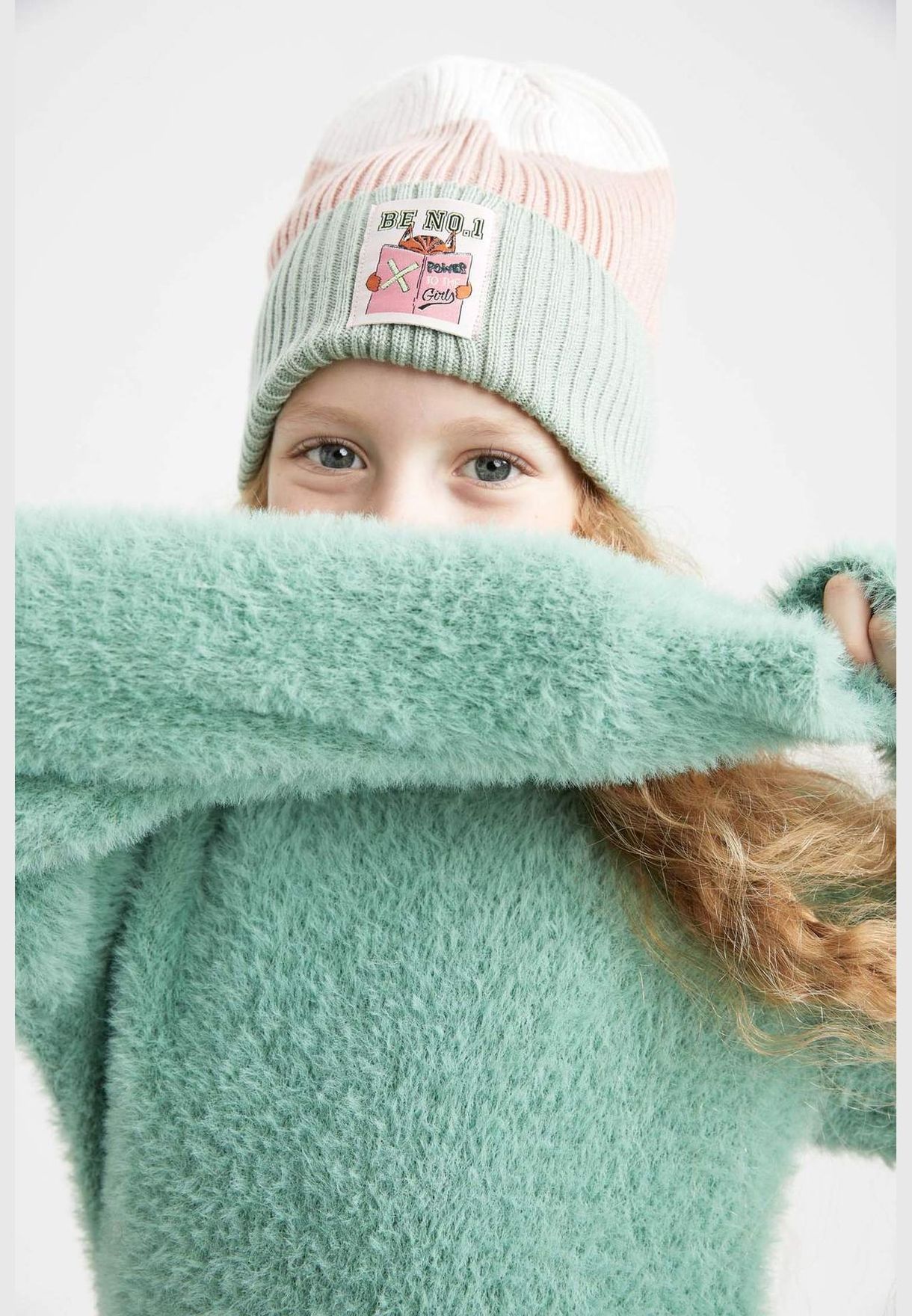 Girl Crew Neck Long Sleeve Tricot Pullover