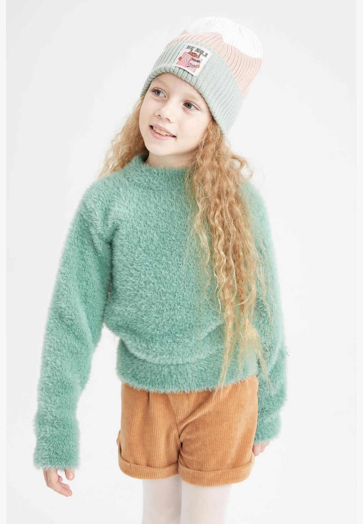 Girl Crew Neck Long Sleeve Tricot Pullover