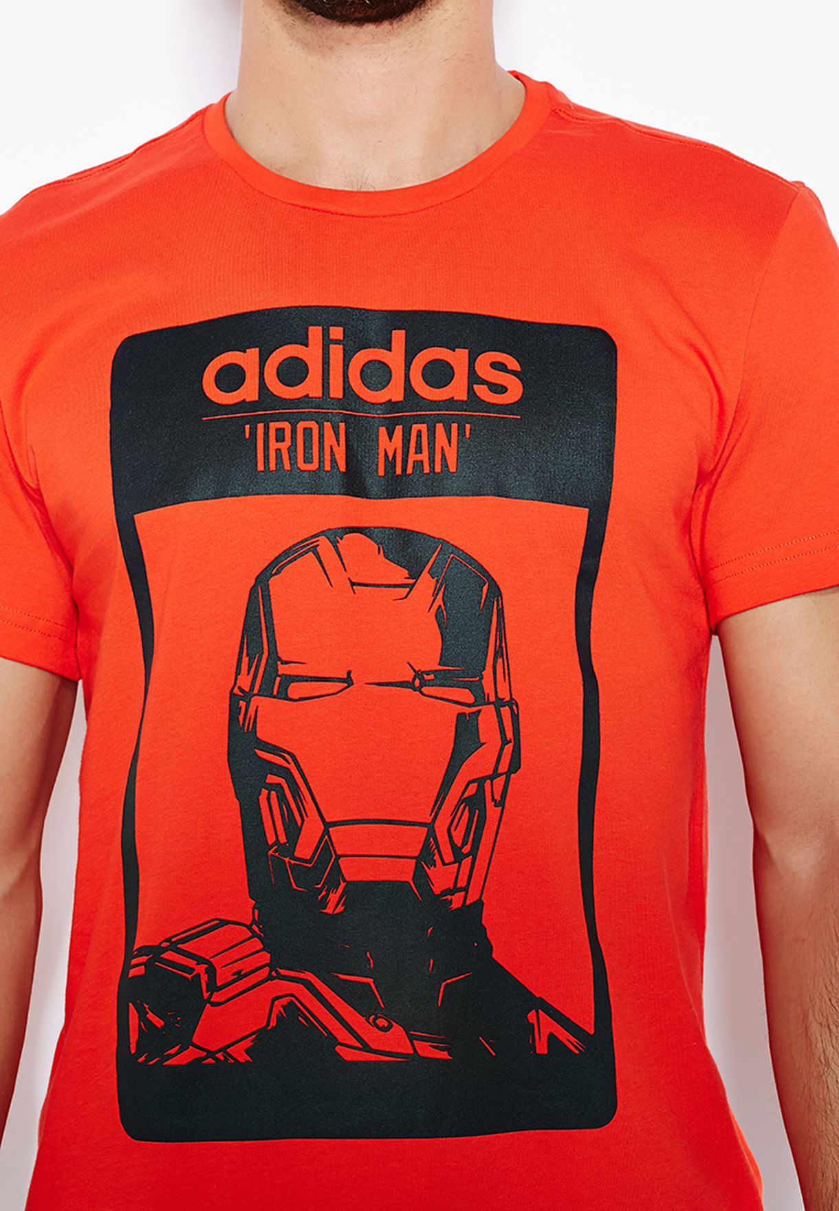 Buy adidas red Iron Man Icon T-Shirt 