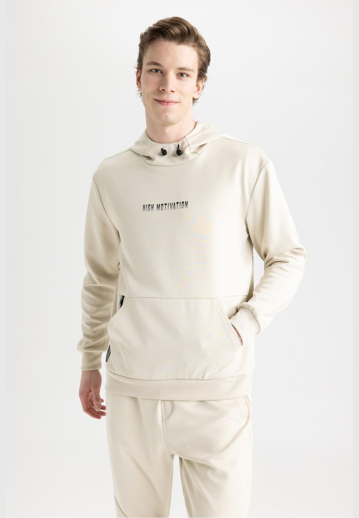 Standard Fit Long Sleeve Kangaroo Pocket Sweatshirt
