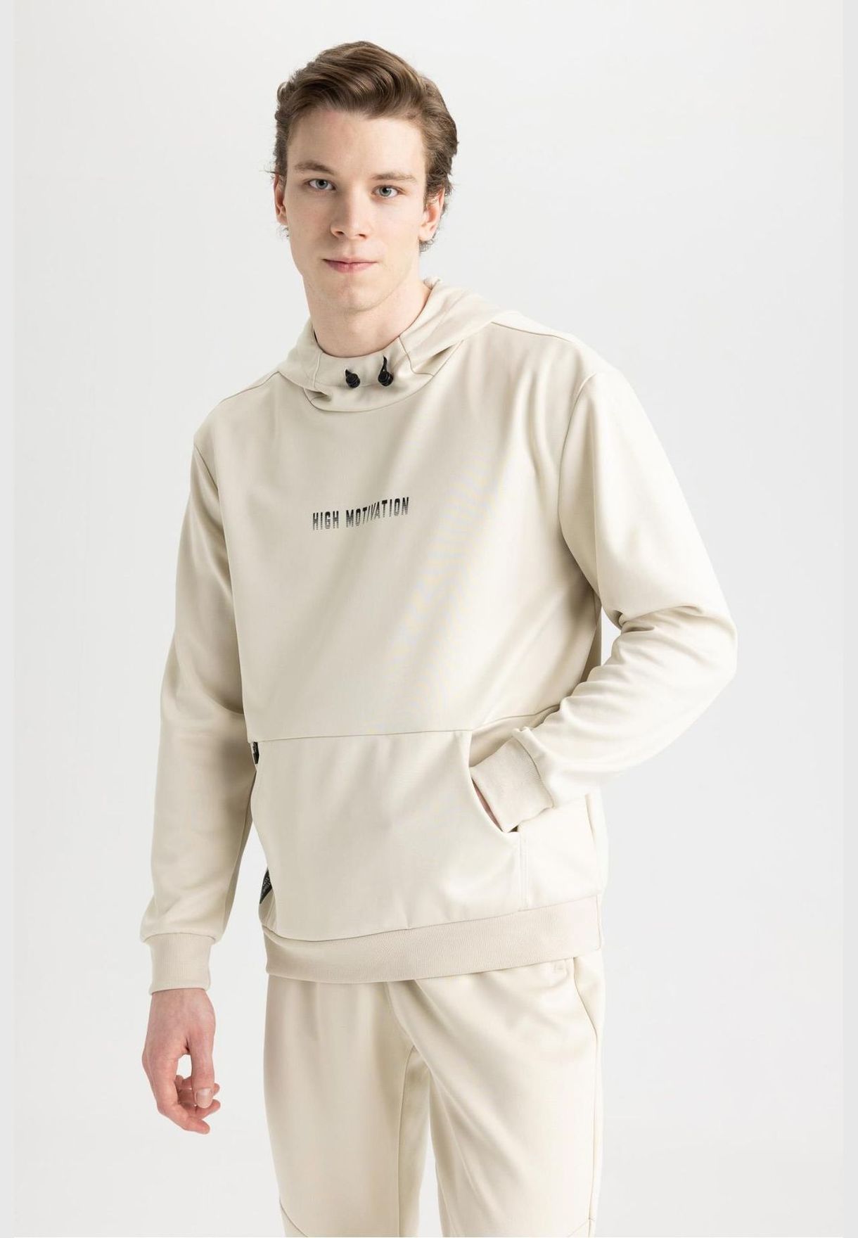 Standard Fit Long Sleeve Kangaroo Pocket Sweatshirt