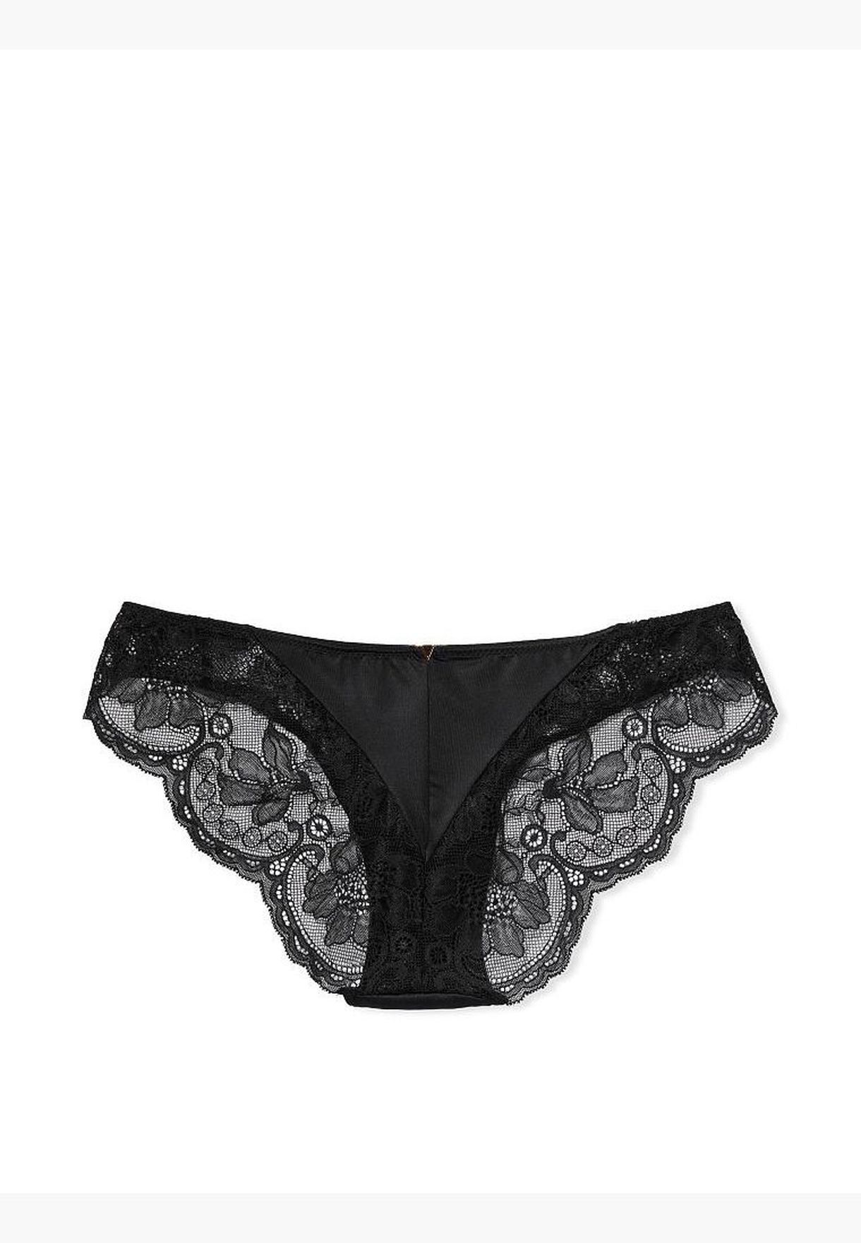 Buy Victoria's Secret black Lace Trim Cheekini Panty for Women in MENA ...