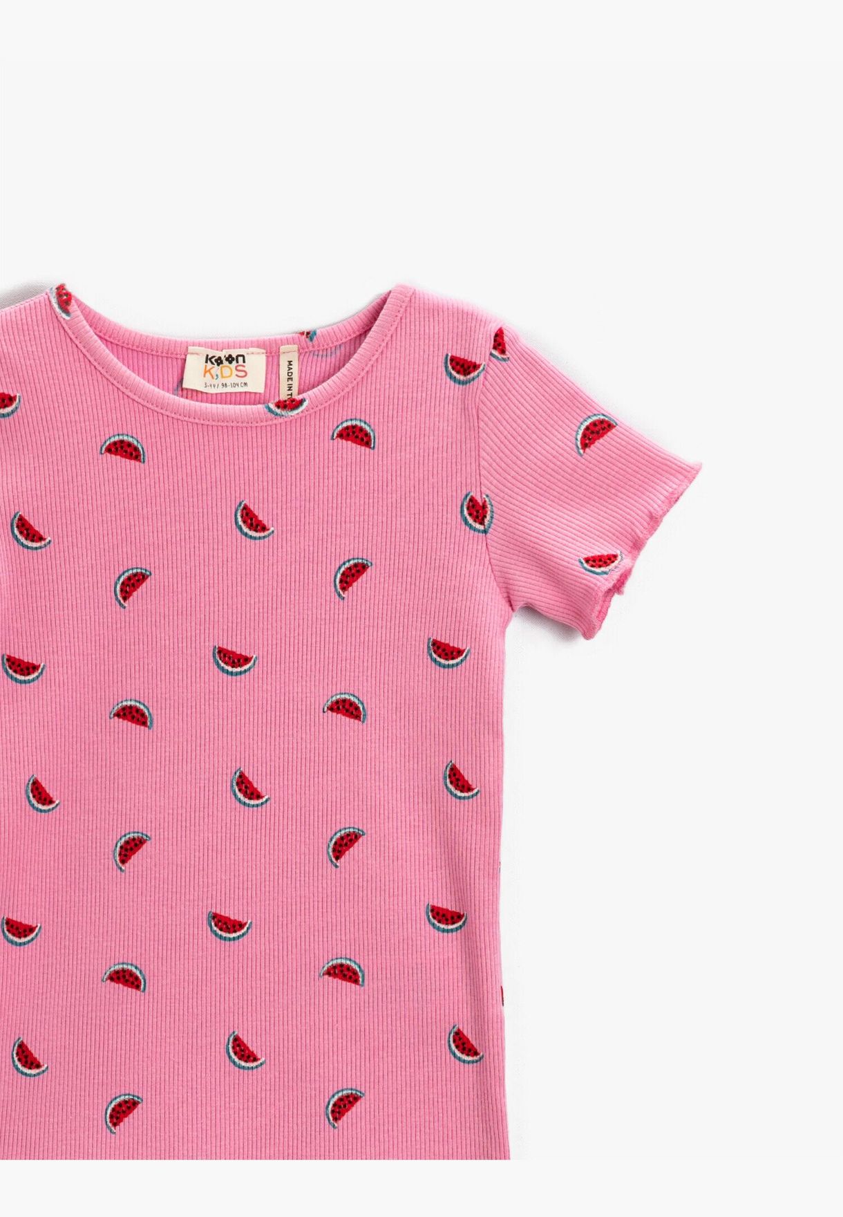 Watermelon Printed Short Sleeve T-Shirt Cotton