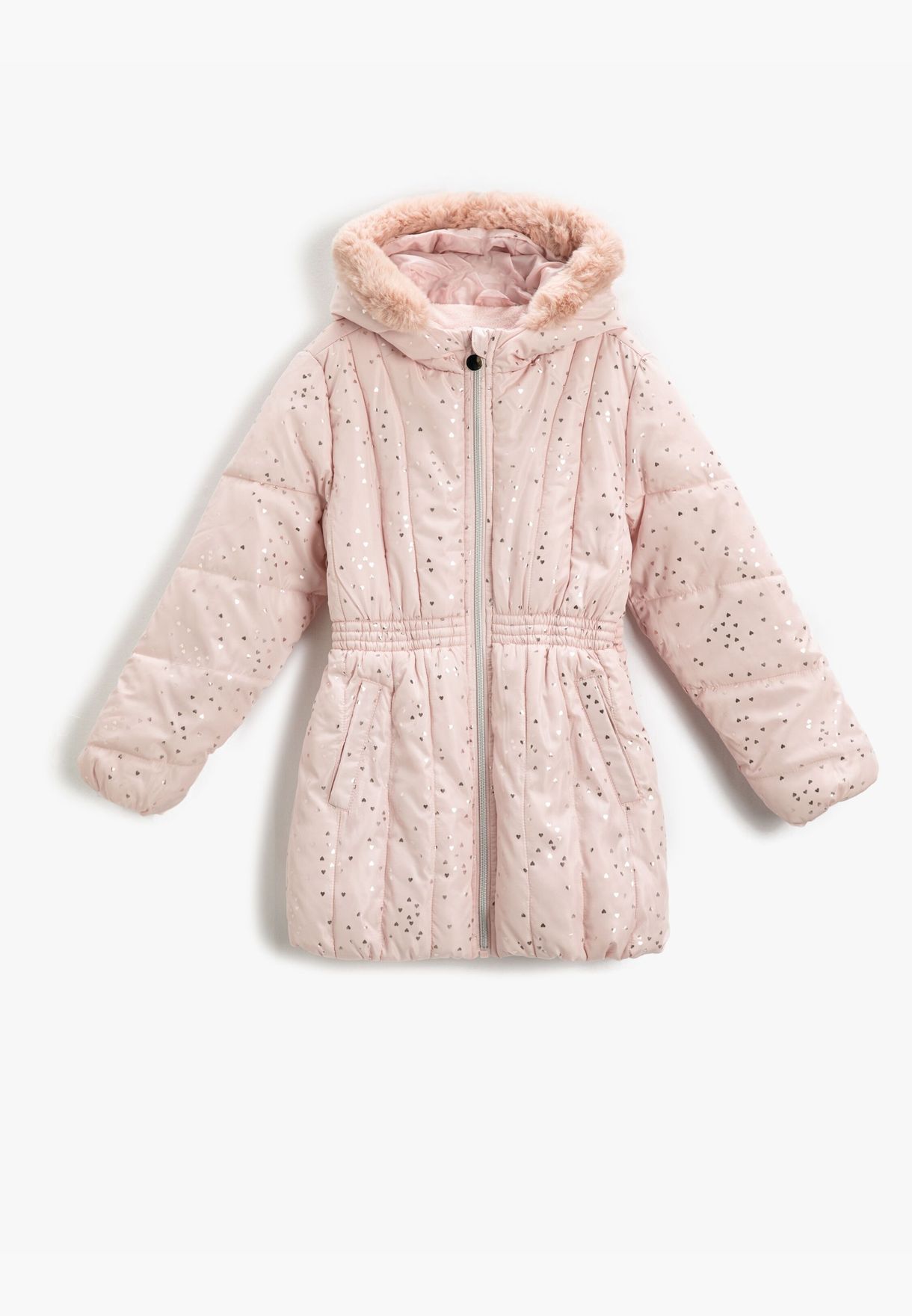 Gleamy Puffer Long Coat Shearling Lined