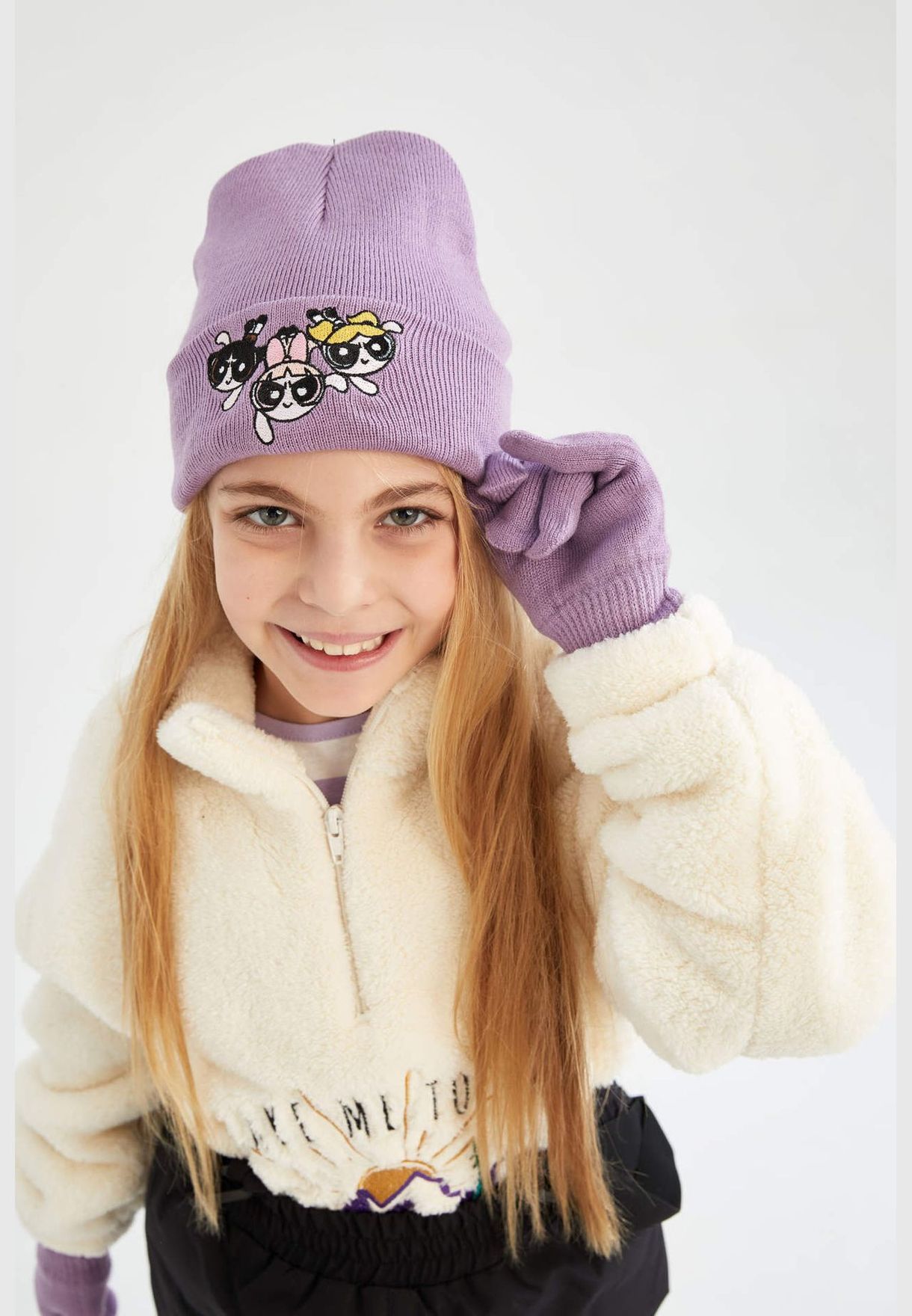 Powerpuff Girls Licenced Embroidered Knit Beanie