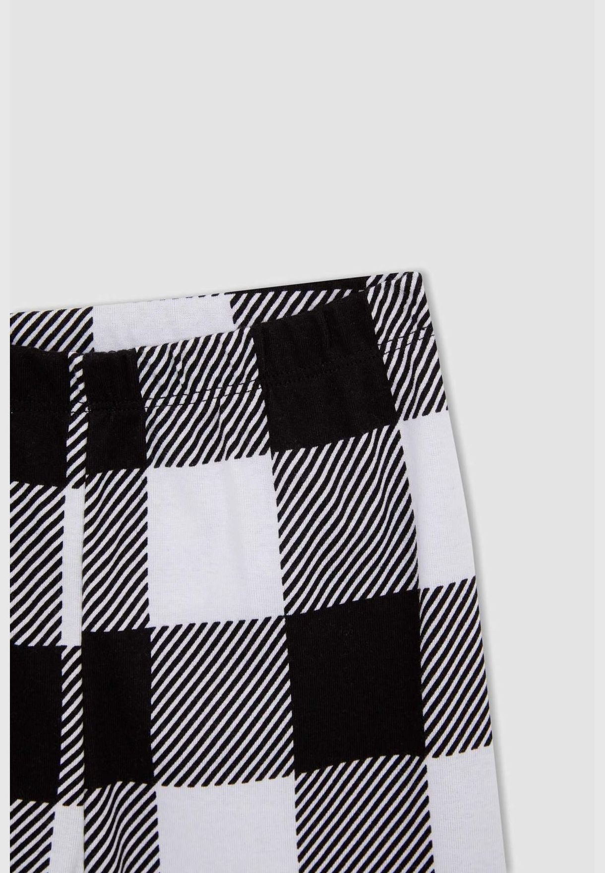 Regular Fit Long Sleeve Square Print Pyjamas Set