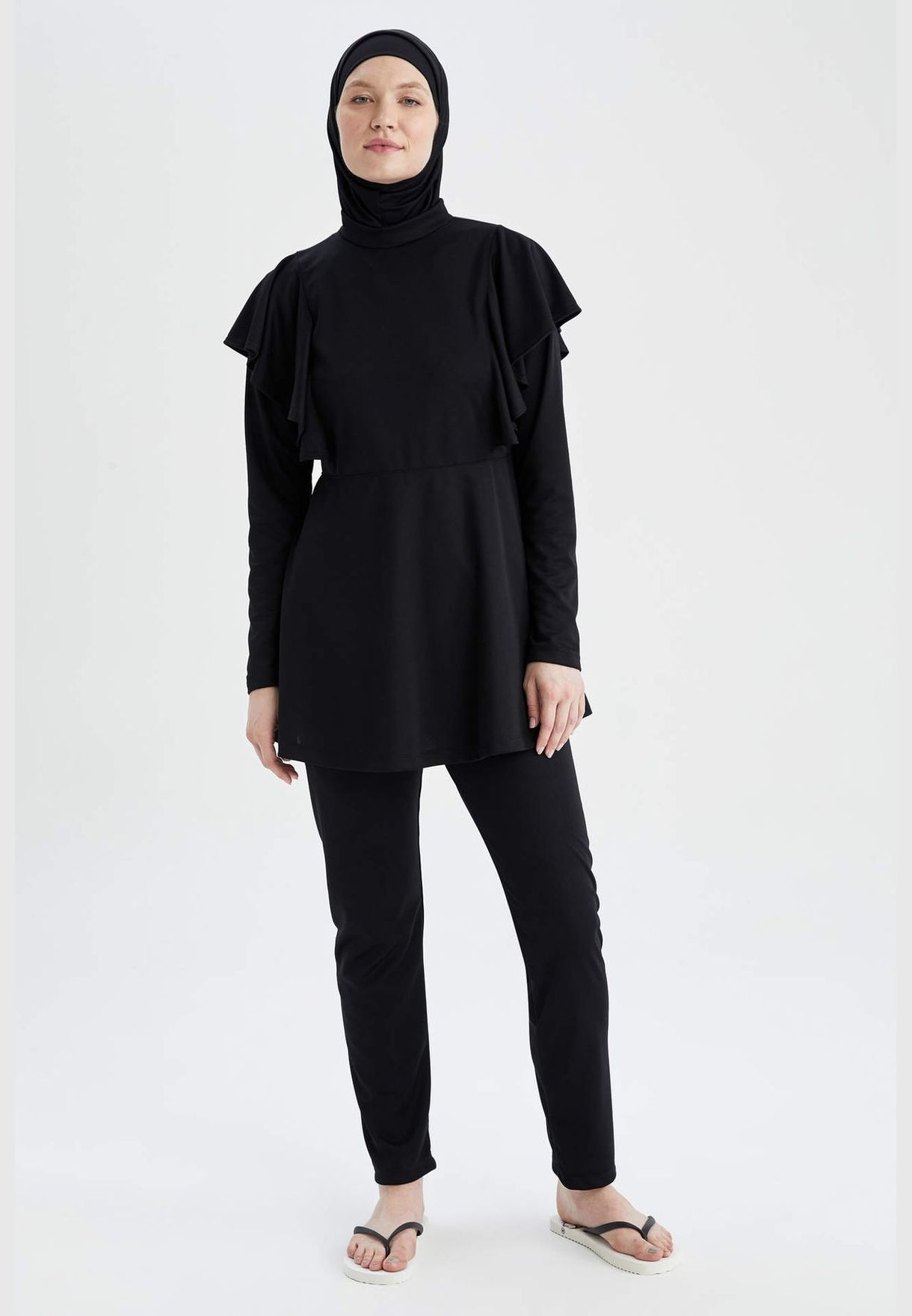 Buy Defacto black Woman Regular Fit Swimwear Burkini for Women in MENA ...