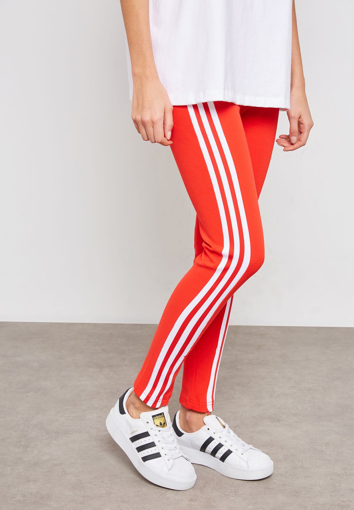 Buy adidas Originals red 3 Stripe 