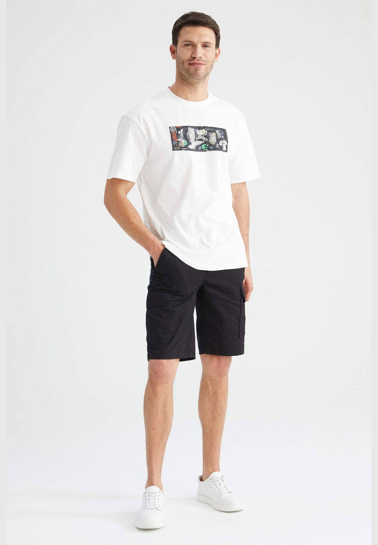 Relax Fit Shorts Sleeve Printed T-Shirt