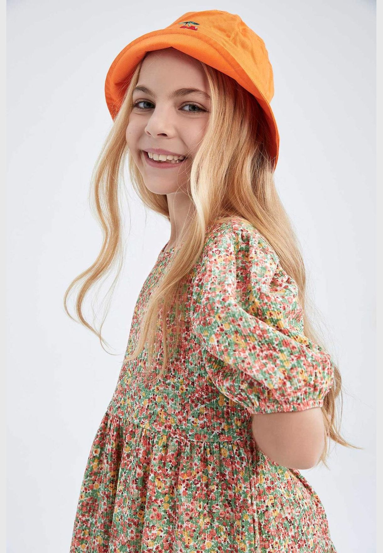 Girl Short Sleeve Knitted Dress
