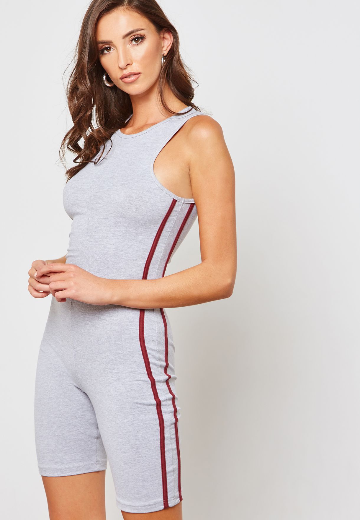 grey unitard jumpsuit