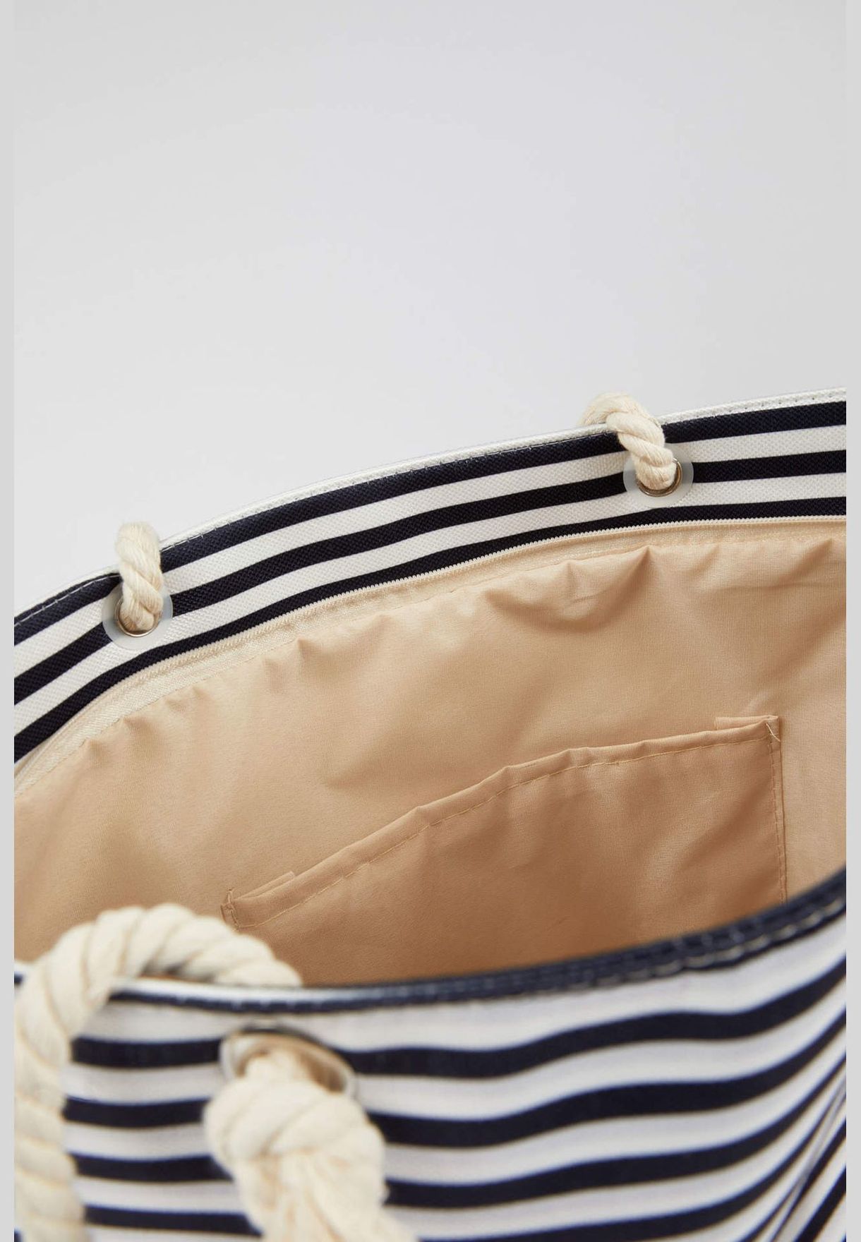 Striped Big Beach Bag