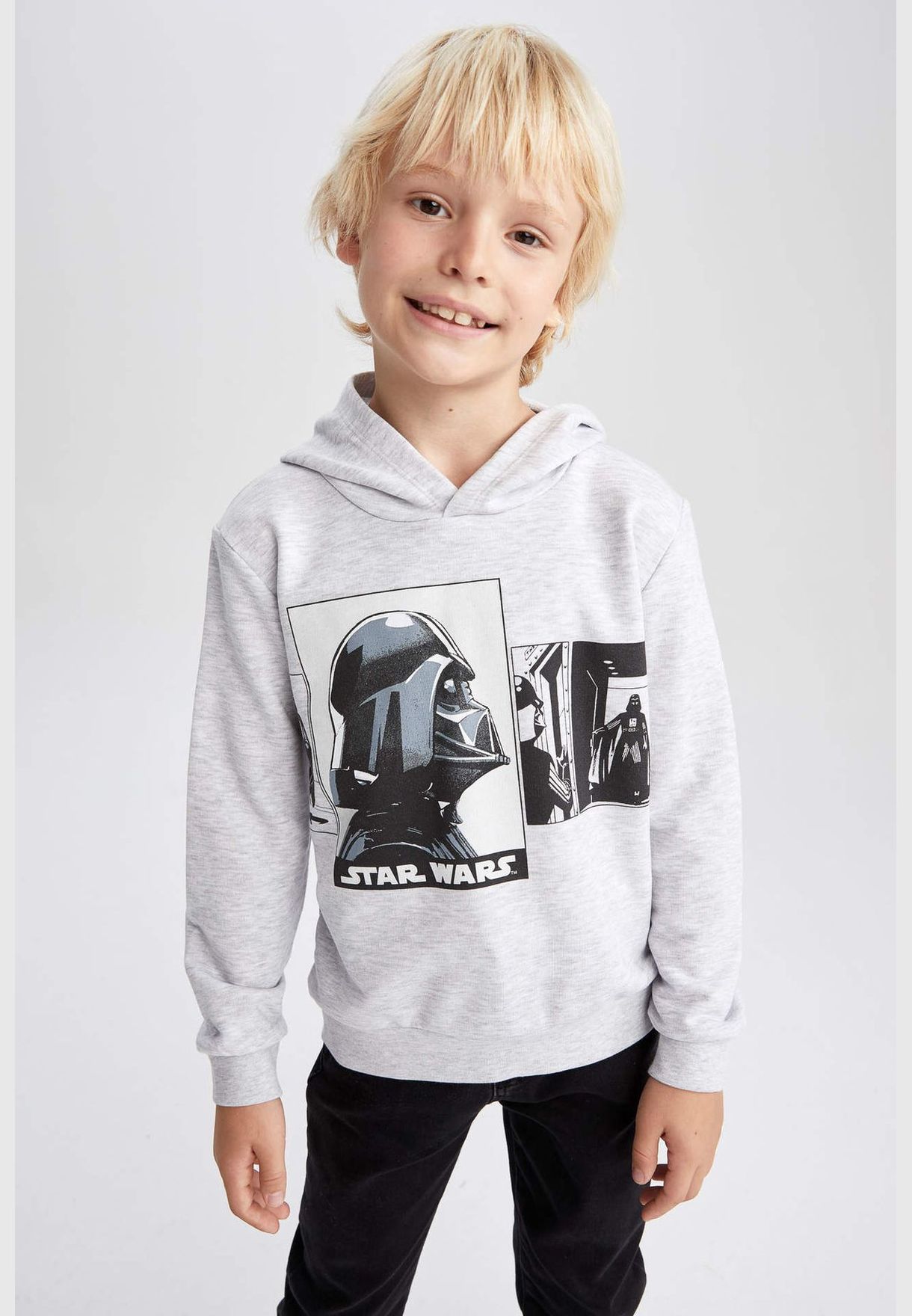 Boy Star Wars Licenced Regular Fit Crew Neck Regular Knitted Sweat Shirt