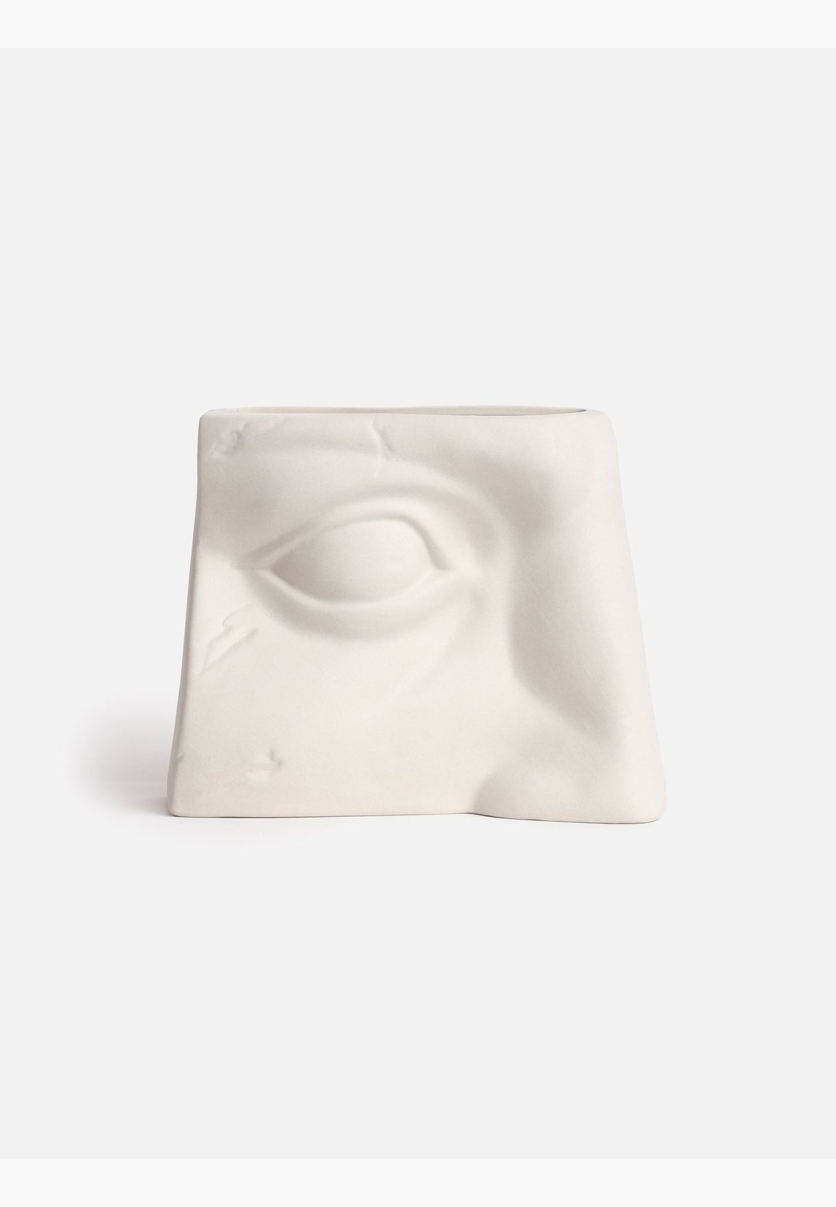 Eye Shaped Minimalistic Modern Ceramic Vase For Home Decor