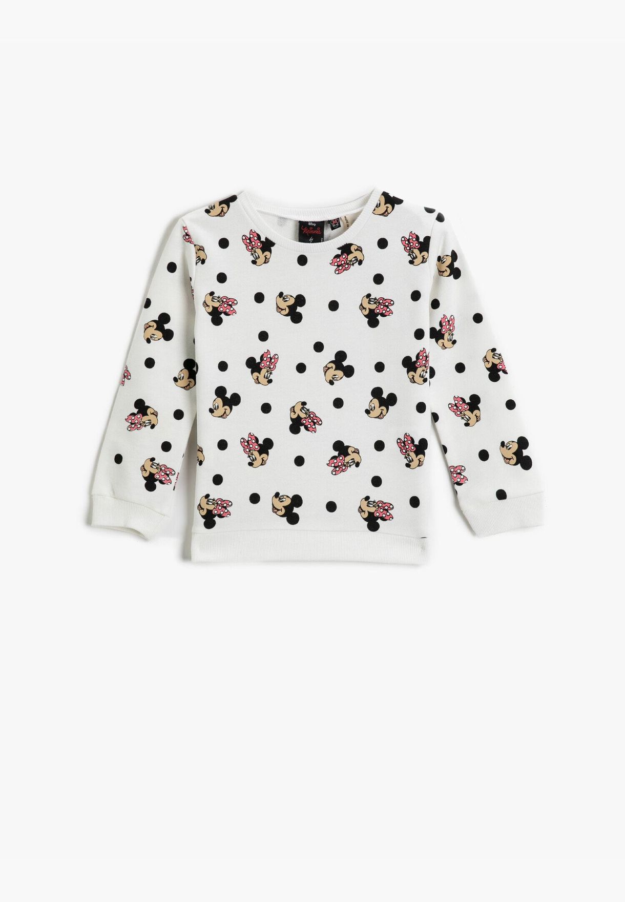 Minnie Mouse Printed Sweatshirt Crew Neck Licenced Cotton