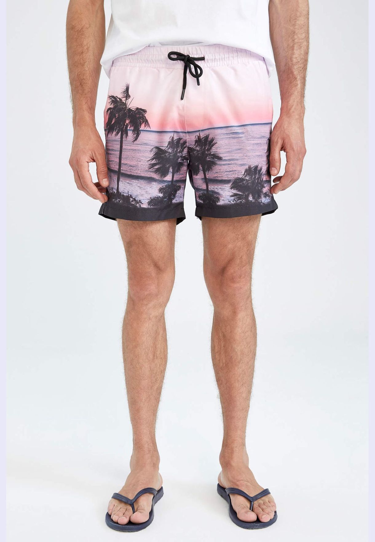 Palm Print Swimming Shorts