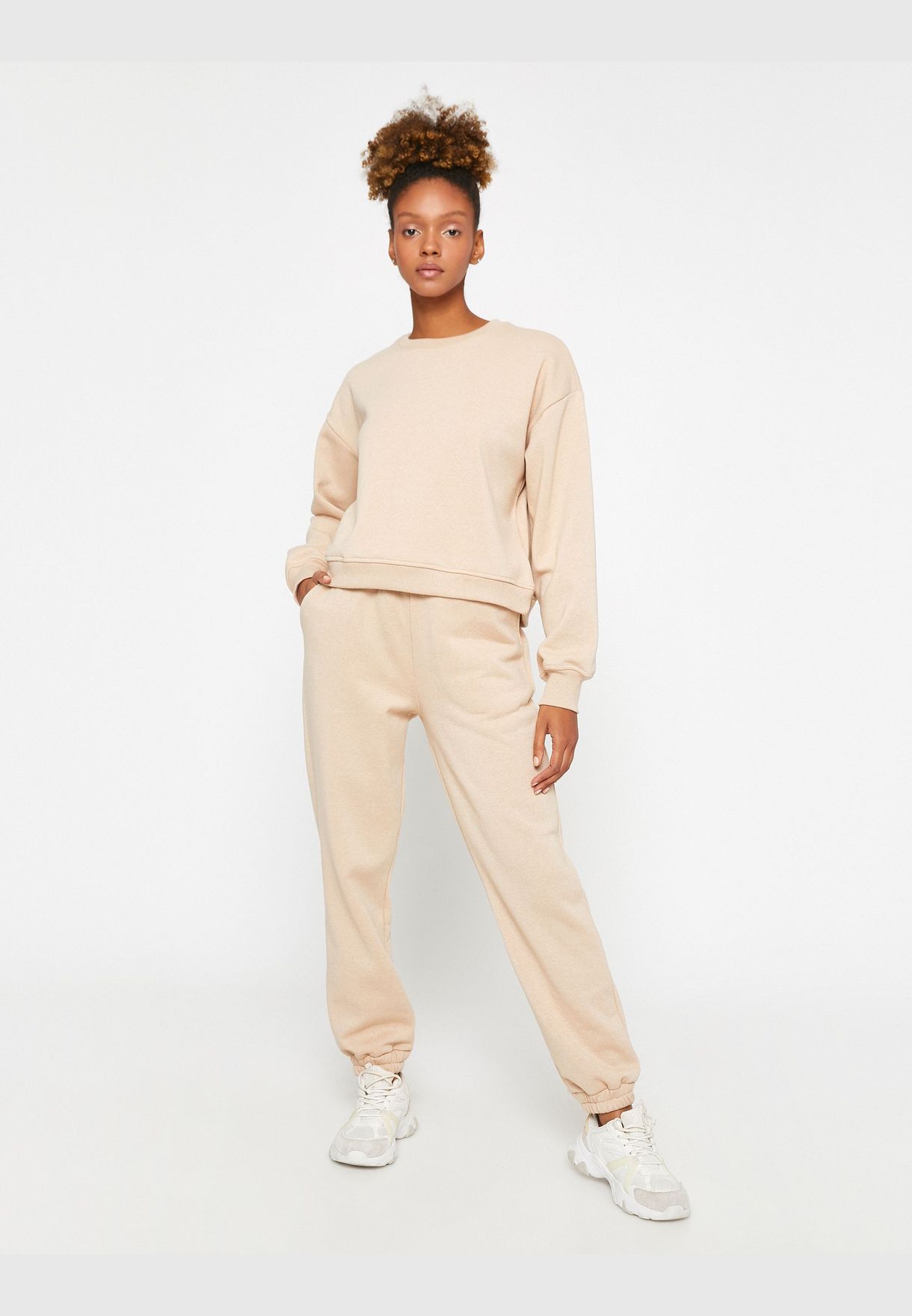 Basic Jogger Sweatpants Pocket Drawstring