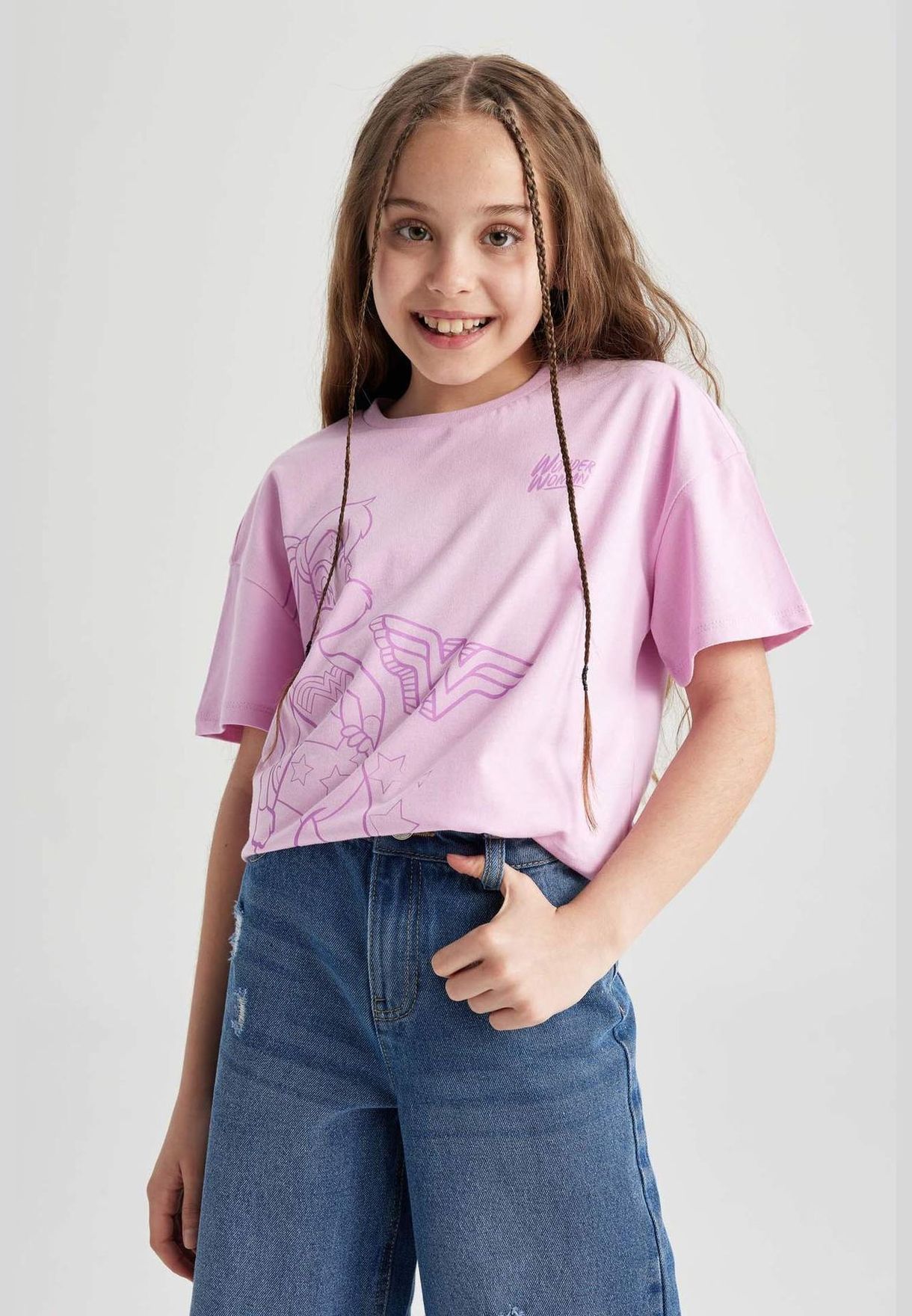 Girl Knitted Short Sleeve Body