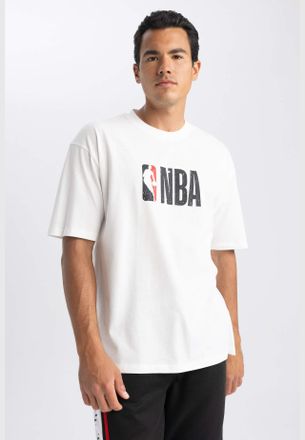 Defacto Fit NBA Miami Heat Standard Fit Crew Neck Short Sleeve T-Shirt