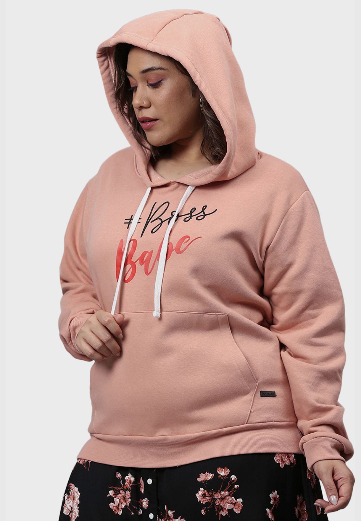 Front Pocket Printed Hoodie
