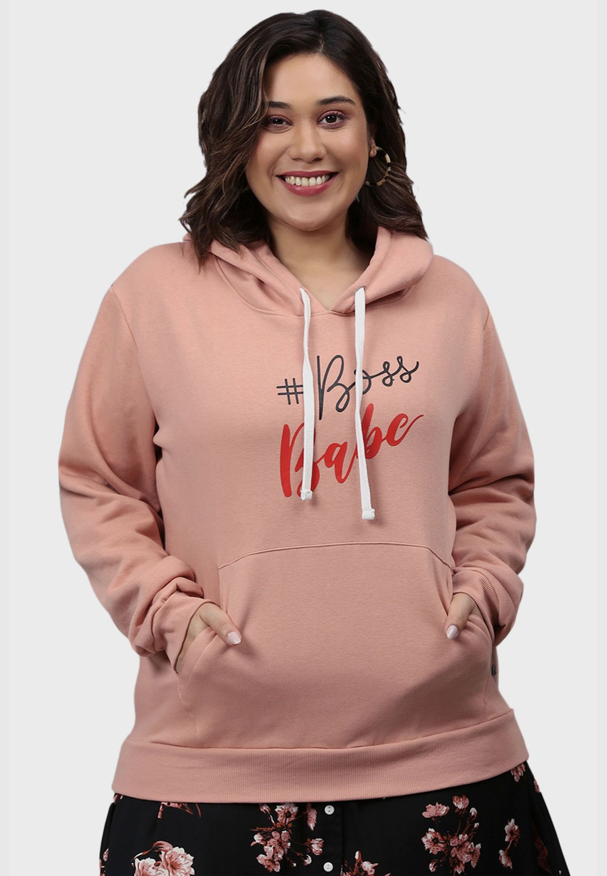 Front Pocket Printed Hoodie