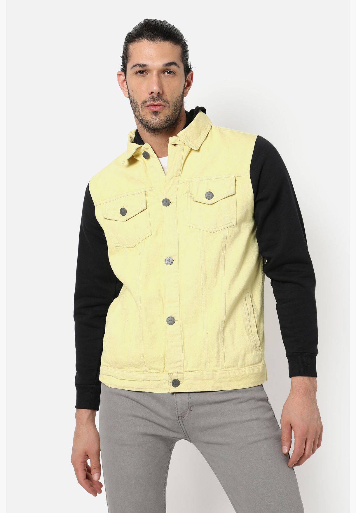 Men's Light-Washed Regular Fit Denim Jacket For Winter Wear