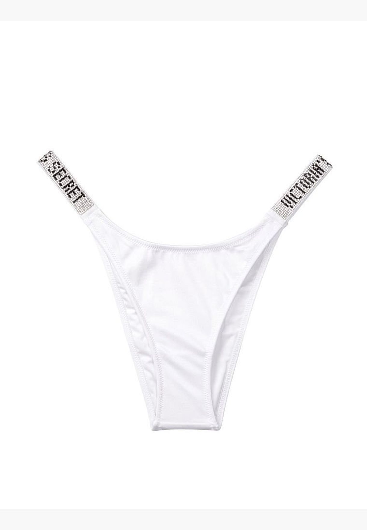 Buy Victorias Secret White Shine Strap Brazilian Bikini Bottom For Women In Mena Worldwide