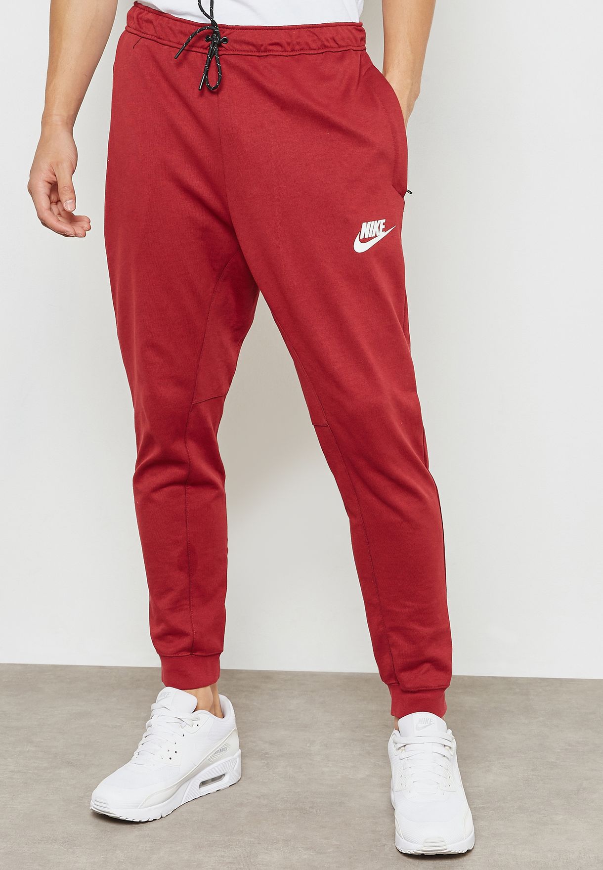 Buy Nike red AV15 Fleece Sweatpants for 