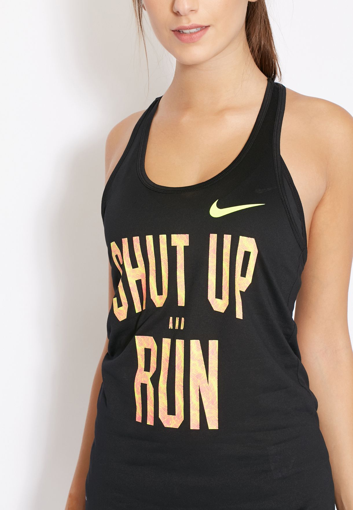 shut up and run nike tank