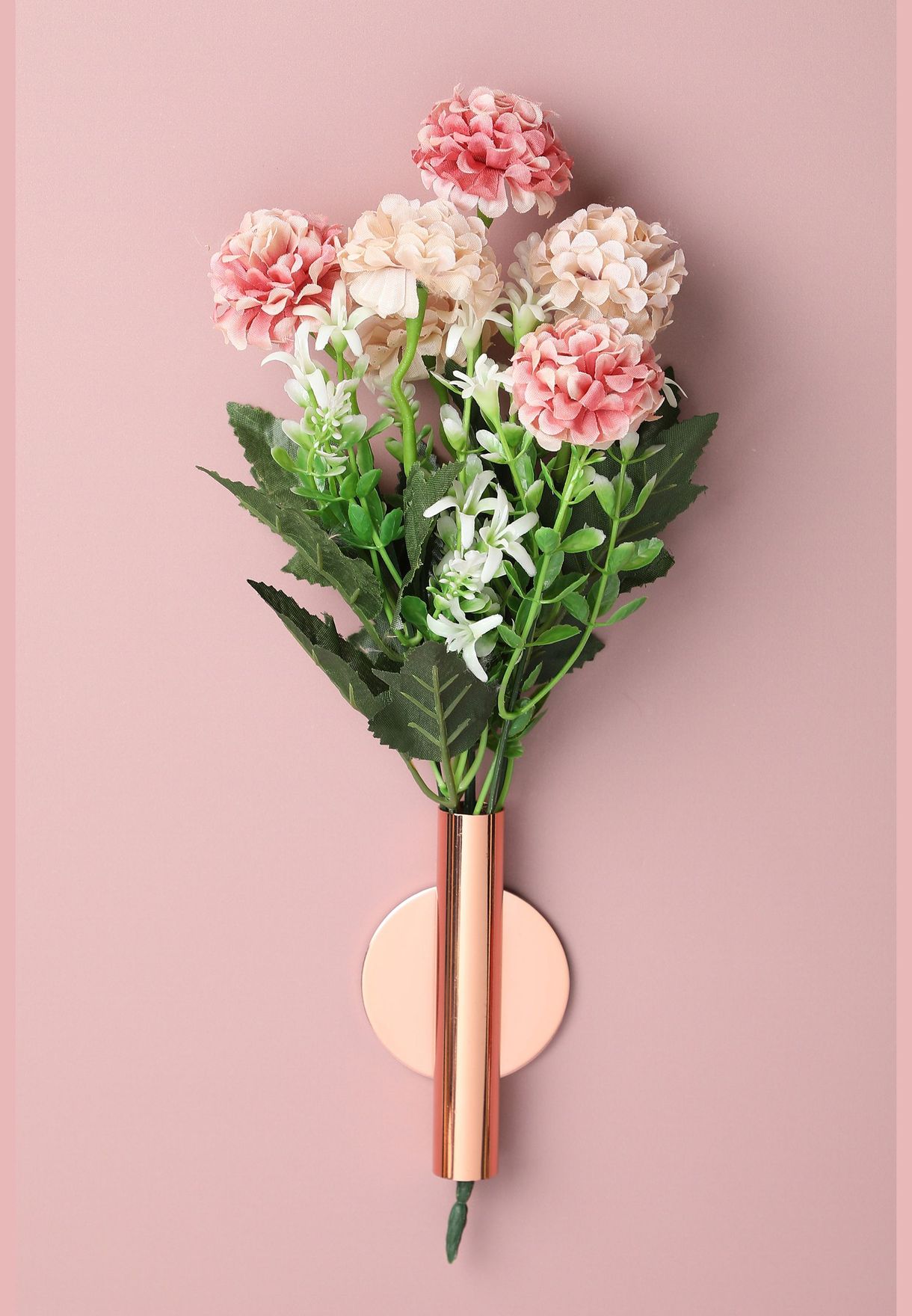 Cylindrical Shaped Modern Metal Flower Vase For Home Decor
