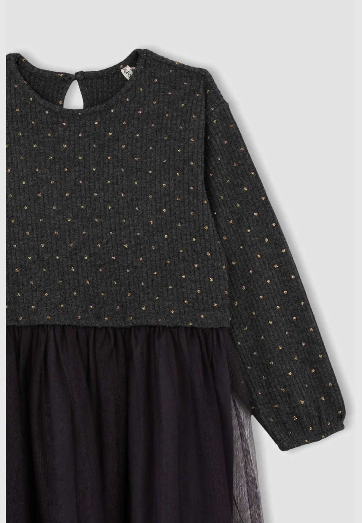 Girl Regular Fit Long Sleeve Knitted Dress