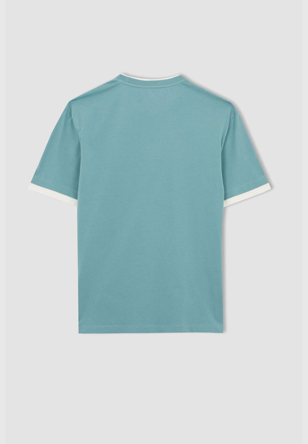 Regular Fit Short Sleeve Stripe Detail T-Shirt