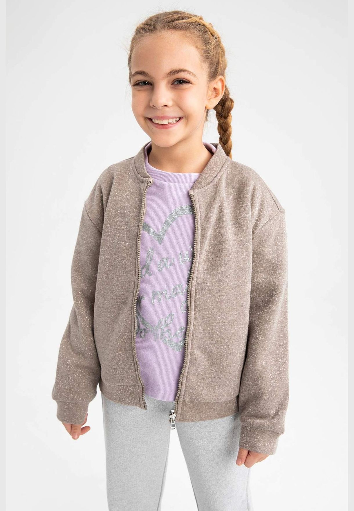 Girl Long Sleeve Knitted Cardigan