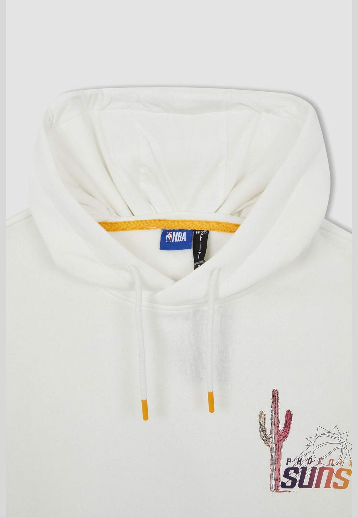 Man NBA Phoenix Suns Licenced Boxy Fit Hooded Long Sleeve Knitted Sweatshirt