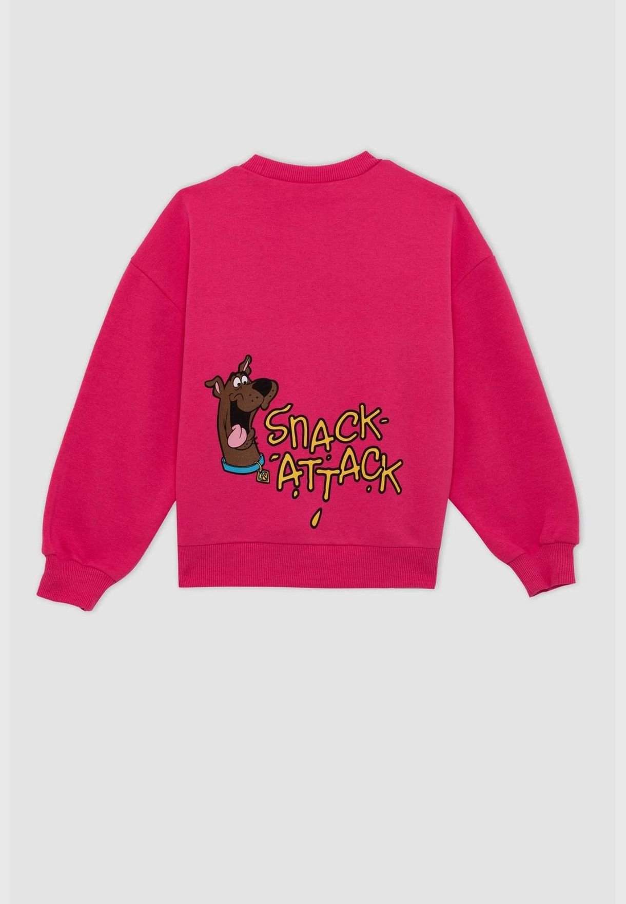 Girl Scooby Doo Licenced Oversize Fit Crew Neck Long Sleeve Knitted Sweatshirt