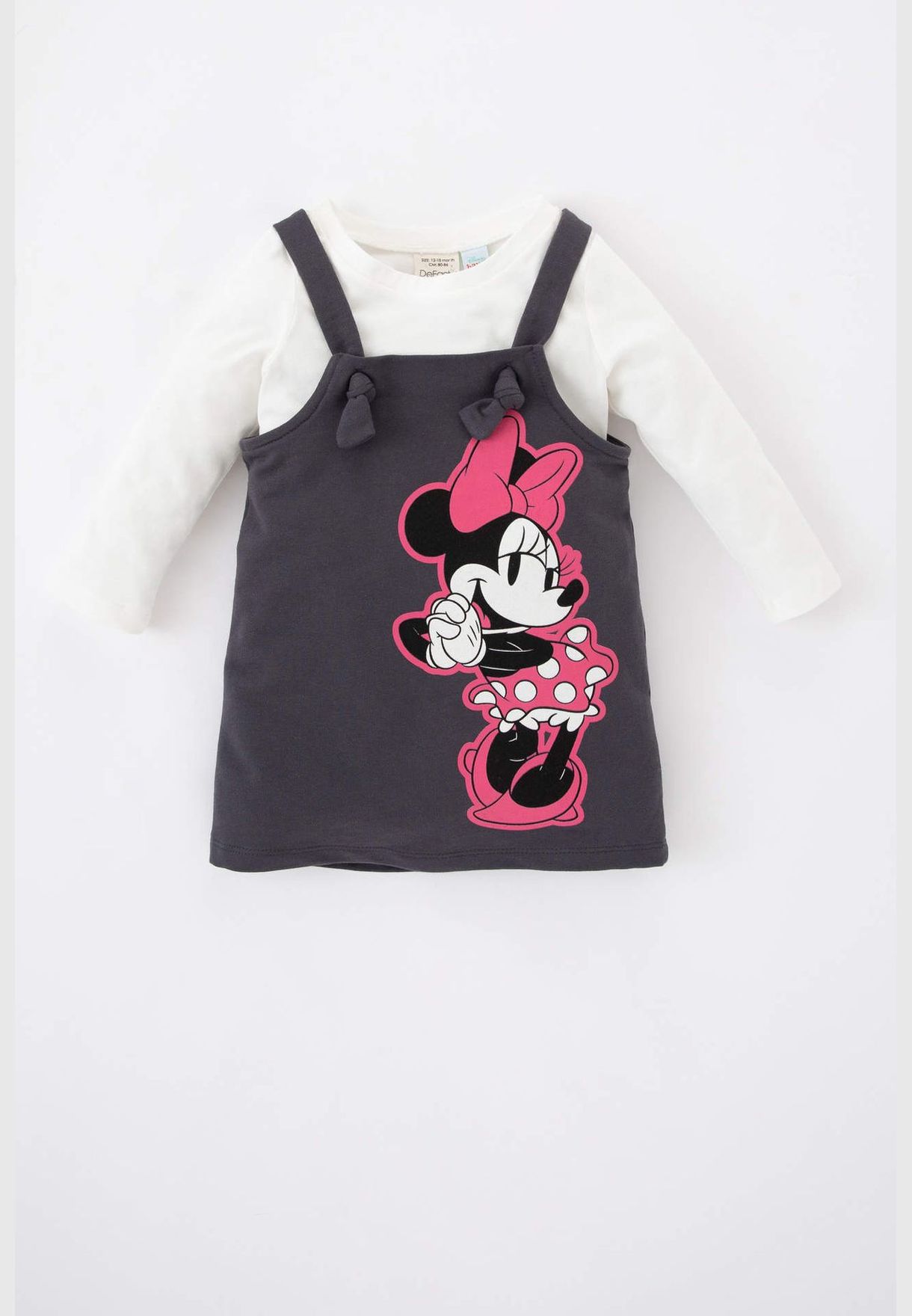 2 Pack BabyGirl Disney Mickey & Minnie Licenced Bike Neck Long Sleeve Knitted Set