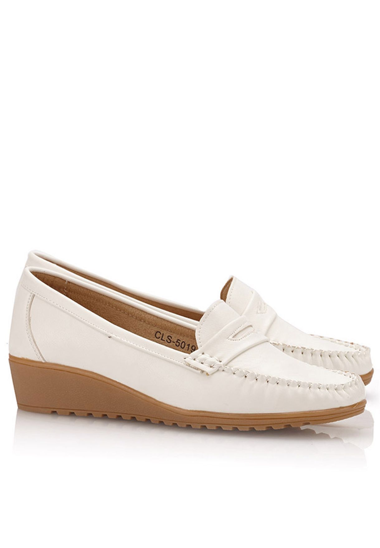 moccasins with wedge heel