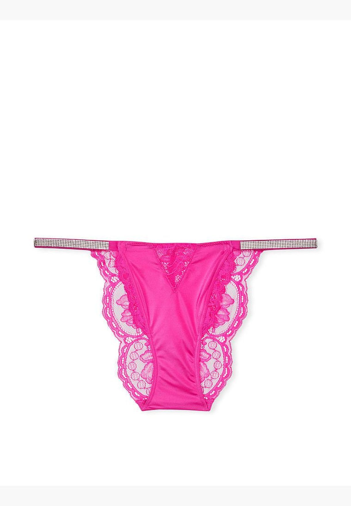 Buy Victorias Secret Neutrals Micro Lace Shine Strap Cheekini Panty For Women In Dubai Abu Dhabi