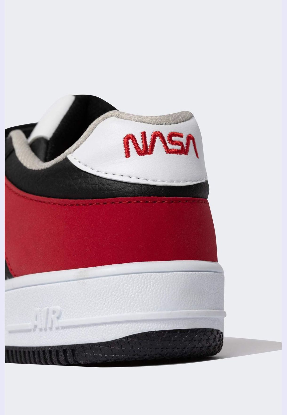 High Sole Nasa Print Lace Up Trainers