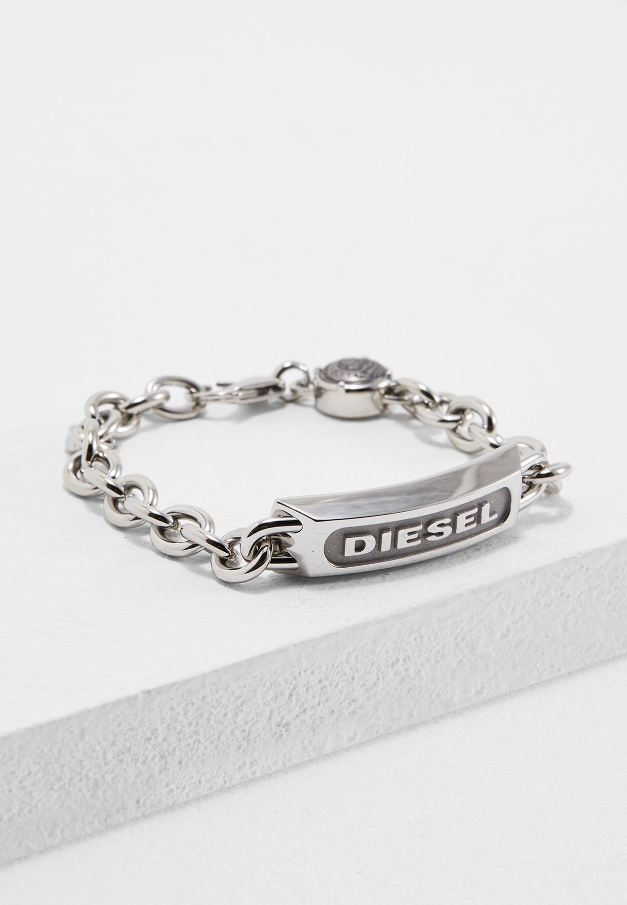 Buy Diesel Silver Link Bracelet For Men In Mena Worldwide Dx0951040