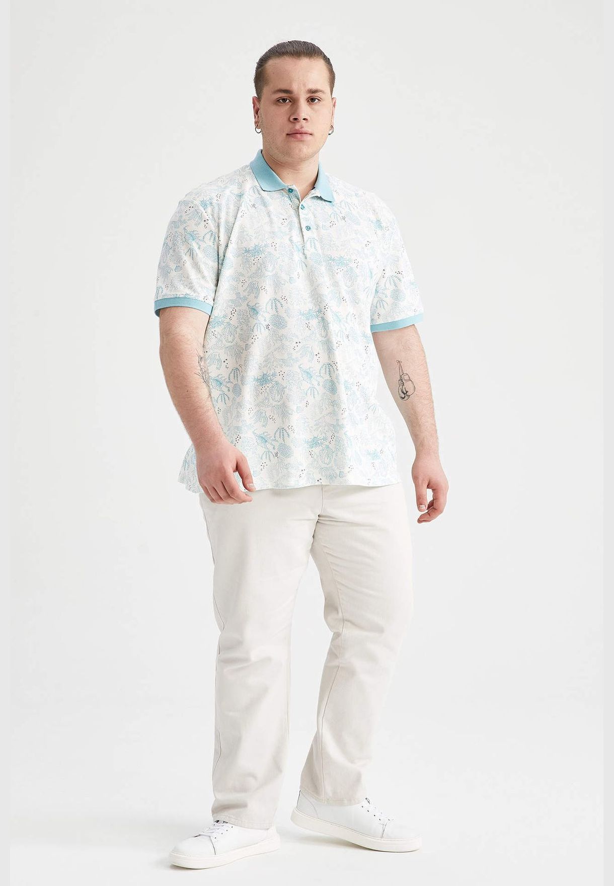 Regular Fit Short Sleeve Batik Print T-Shirt