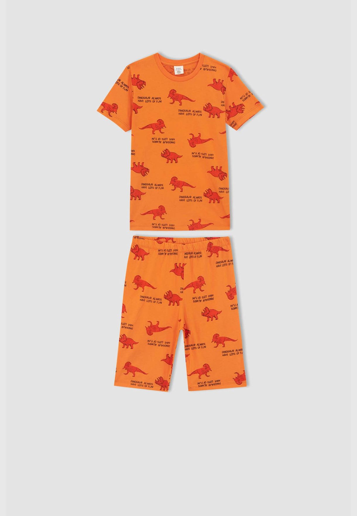 Short Sleeve Dinasour Printed Pyjama Set