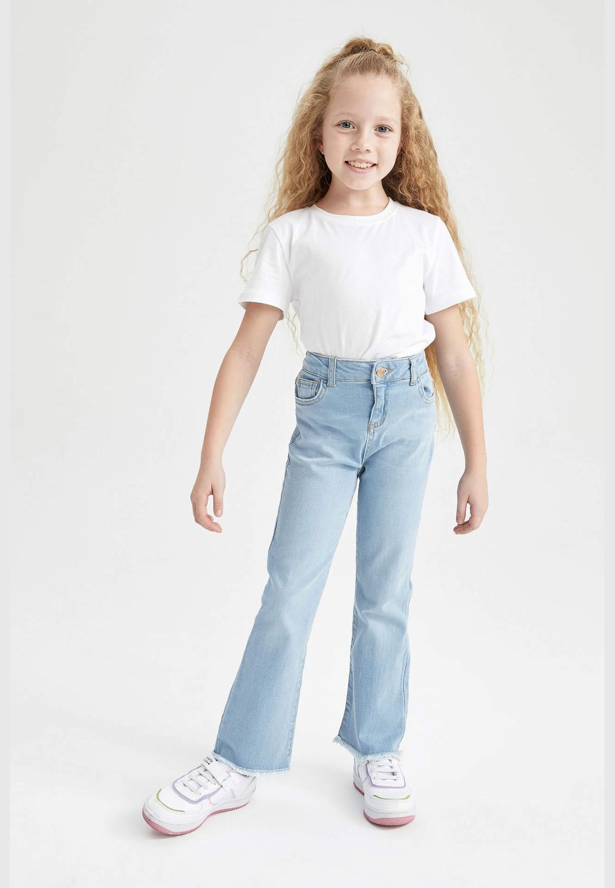 Girl Flare Fit Denim Trousers