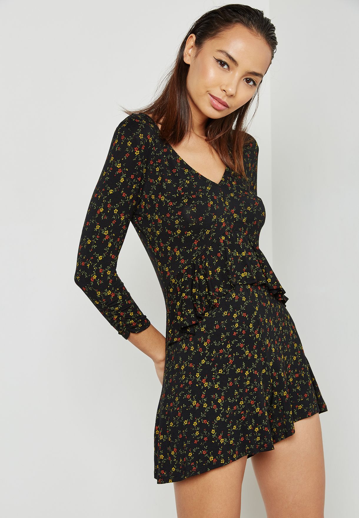 miss selfridge floral playsuit