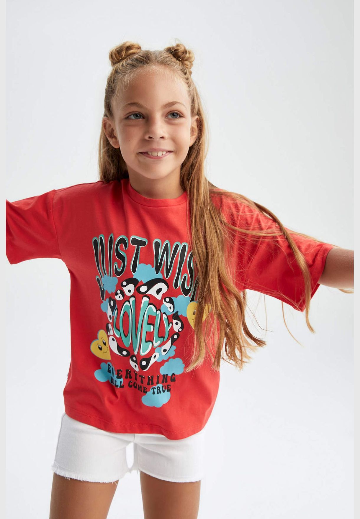 Girl Regular Fit Knitted Short Sleeve Body