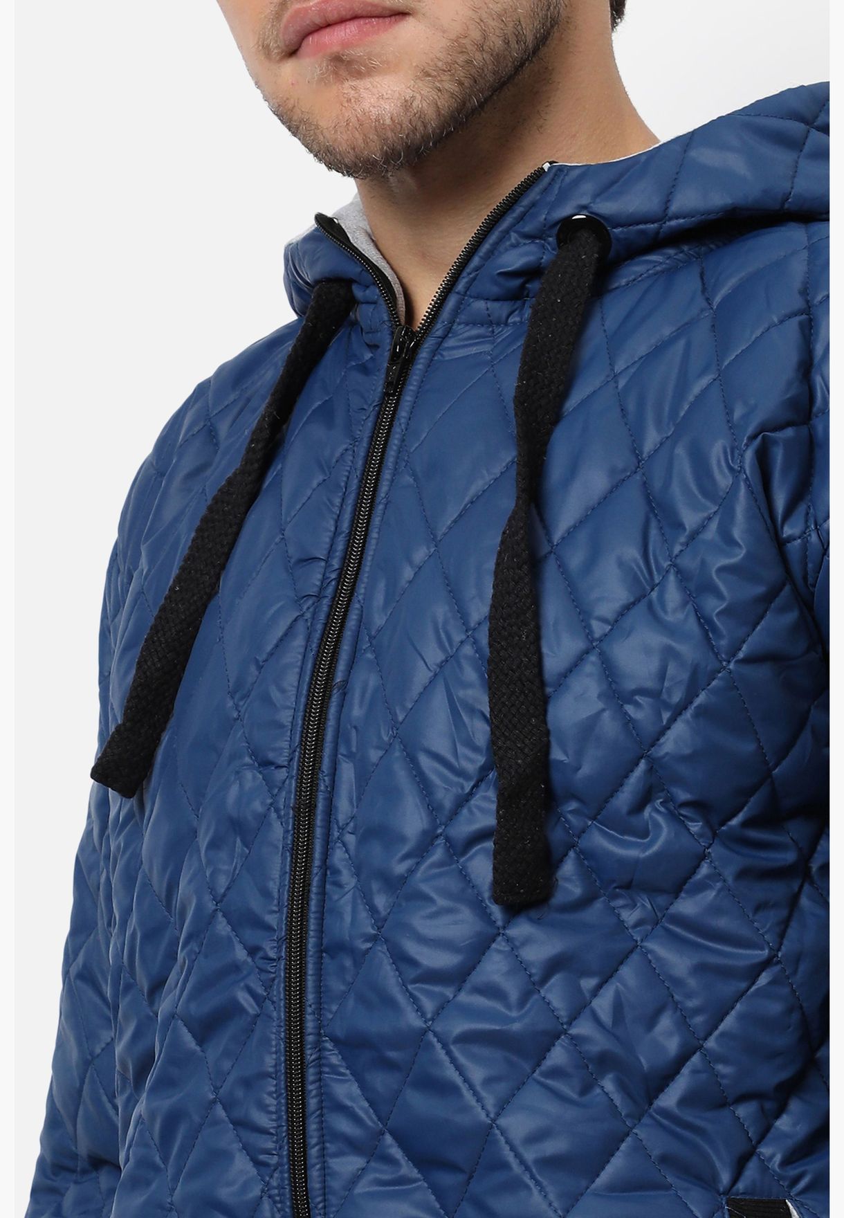 Men's Quilted Puffer Regular Fit Bomber Jacket For Winter Wear
