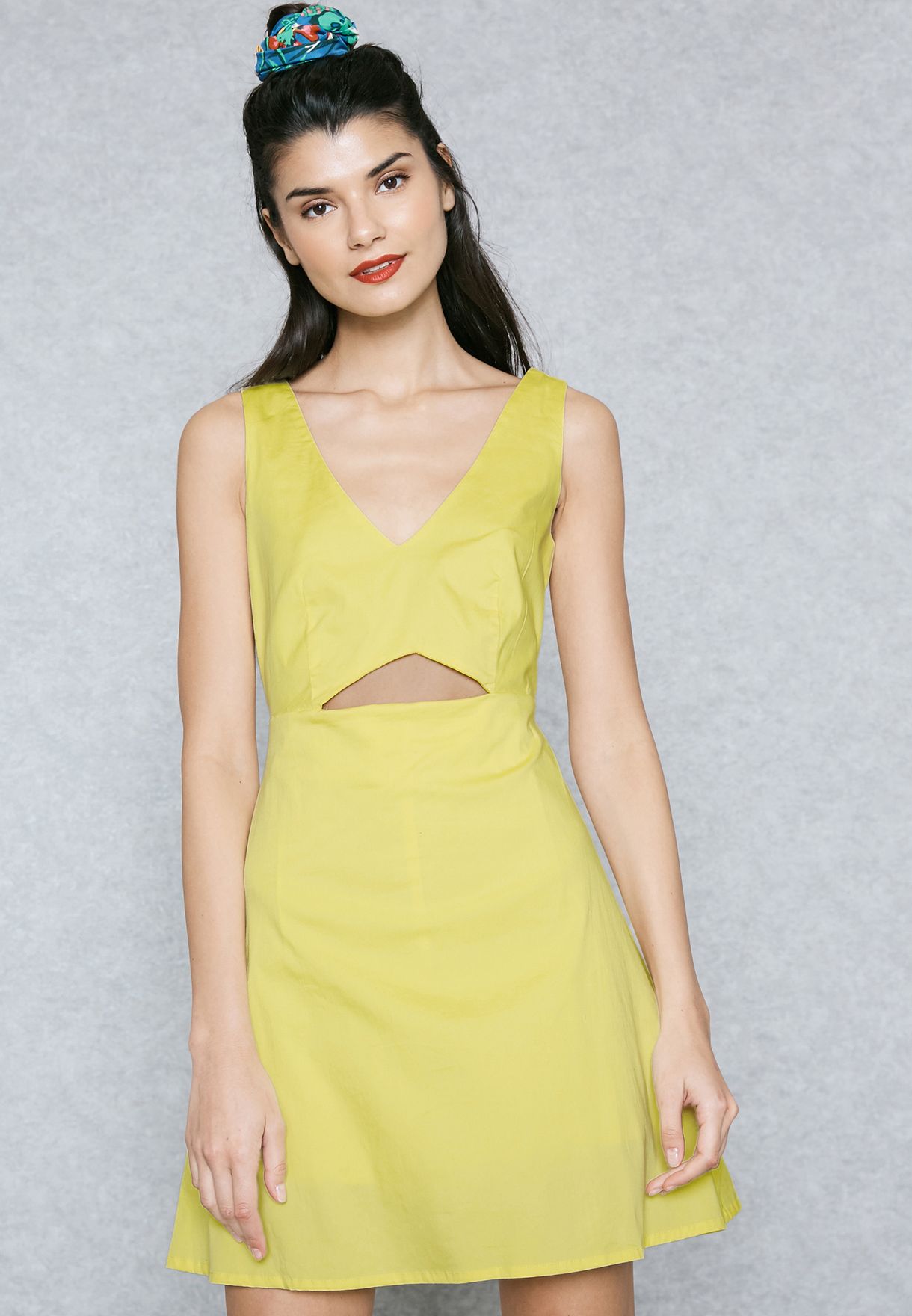 mango cut out dress